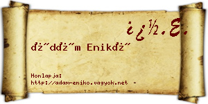 Ádám Enikő névjegykártya