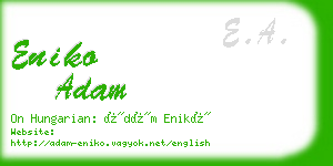 eniko adam business card